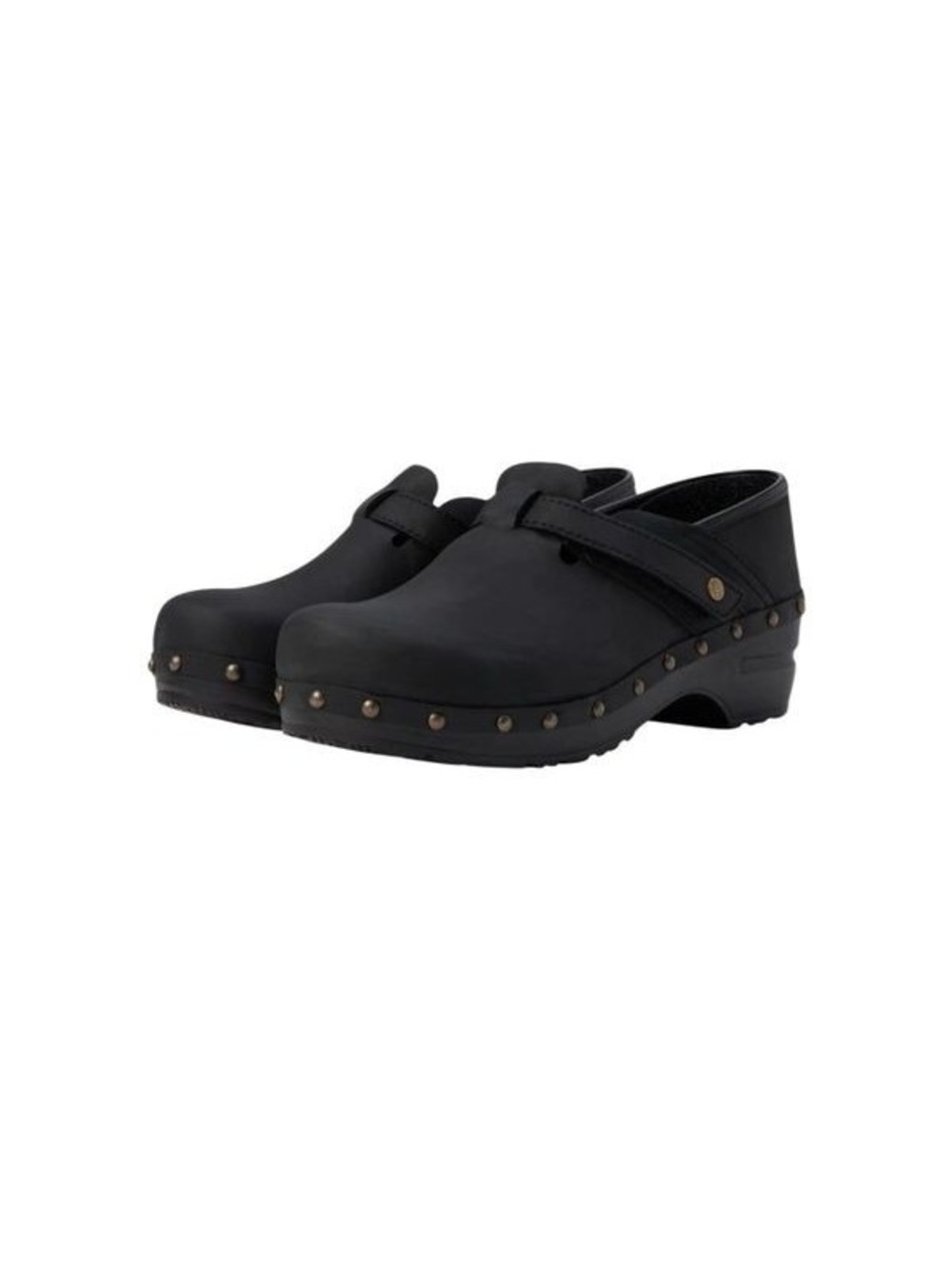 Sanita Ramon Leather Studded Clog Black Mules Platform Slip Resistant 42 12